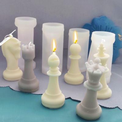 China 2021 High Quality Custom Made 3D Christmas Resin Molds Chess Silicon Mold Candle New Viable RTS Fast Delivery for sale