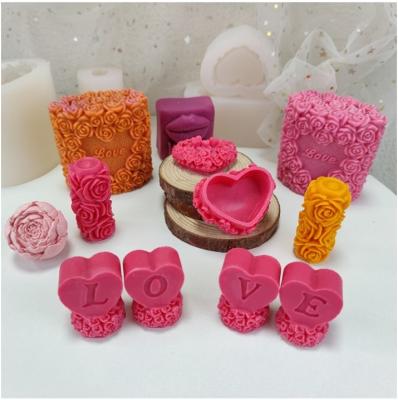 China 2020 New Sustainable Fast Delivery Amazon Valentine Candle Mold DIY Heart Mounted Valentine Candle Mold for sale