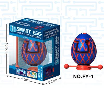 China 2022 Puzzle Maze Ball Thinking Toy Maze Easter Egg Plastic Decompression Toy Egg for sale