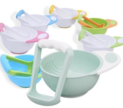 China BPA Free Baby Fruit EVERYSTEP Multifunctional Manual Complementary Food Tool Grinding Bowl for sale