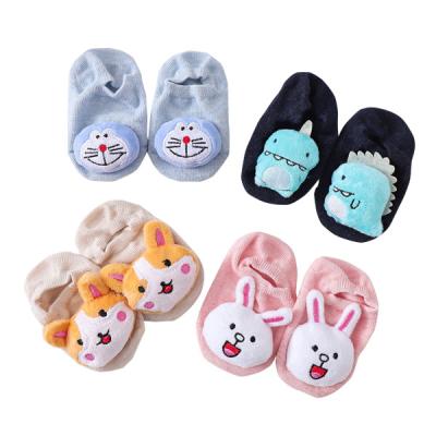 China QUICK DRY Everystep 3d Cartoon Infant No Show Socks Non Slip Newborn Cotton Babies Socks for sale