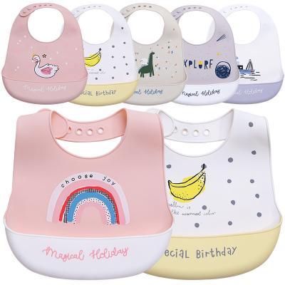 China Everystep Sustainable Silicone Baby Bib with Waterproof Cather for sale