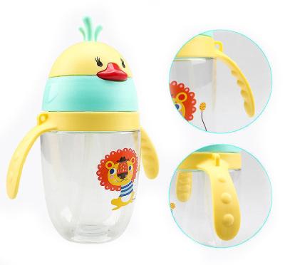 China Nitrosamine Everystep Baby Drinks Free Water Bottle Duck Cup With Handle for sale