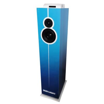 China Play Video 2.0 Professional Blue Tooth Wooden Tower Speaker With Wireless Remote Control for sale