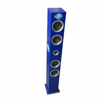 China Mini Super Sub Bass 60W Bud Light Wooden Tower Woofer Home Speaker for sale