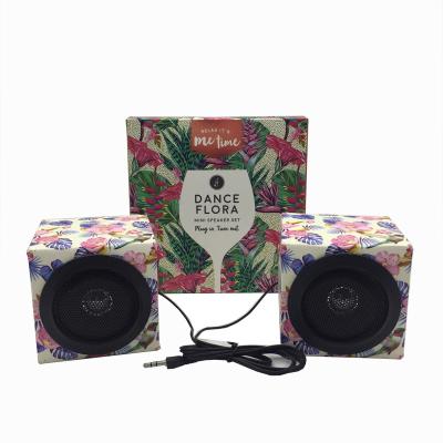 China Mini Passive Foldable Paper Box Speaker 3.5mm Jack Cardboard Speakers for sale