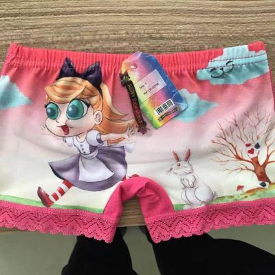 China Anti-wrinkle girls' briefs, children's boxers, cotton triangle bottoms, small, medium and large girls' children's shorts factory pure dir for sale