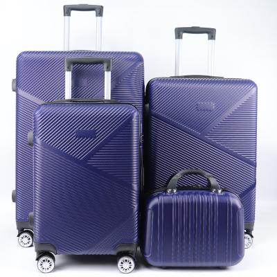 China Long-distance Travel Factory Direct Sell 4 Pcs Sets Custom Logo Luggage Carry On PP Suitcase With TSA Lock Travel Trolley for sale