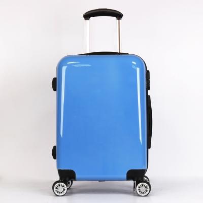 China Long-distance Travel 3pcs Set ABS Aluminum Luggage Blue Color Travelling Bags Men Suitcase Trolley Luggage 20 24 28 Inches for sale