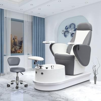 China Modern Nail Salon Furniture Cheap Price Wholesale Luxury Modern Beauty Nail Salon Discharge Pump Pipeless Whirlpool Foot Spa Manicure Pedicure Chair for sale