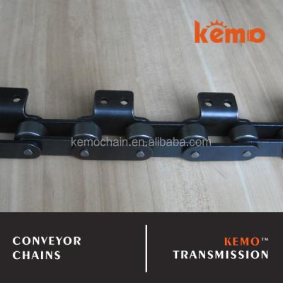 China Galvanized ALLOY C2062H-A2 Double Pitch Conveyor Roller Chain With A2 Attachment for sale