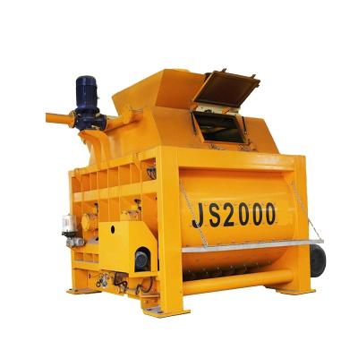 China Factory China Concrete Batching Factory Factory Price Automatic Forced Double Shaft JS2000 Concrete Mixer 2000L for sale