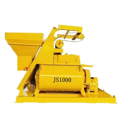 China Construction worksÂ   China Manufacture Quality Js1000 Double Shaft Fixed Concrete Cement Mixer for sale