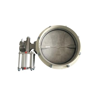 China Construction worksÂ   Sicoma Silo Discharge Flange Butterfly Valves with Pneumatic for sale