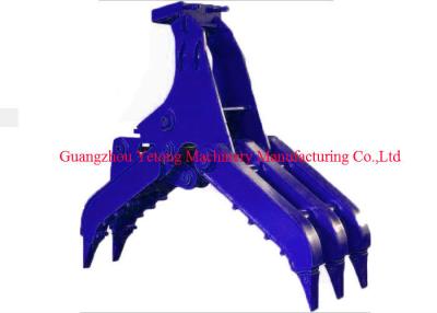 China ISO Mechanical And Hydraulic Wood Log Grapple / Rotating Excavator Clamp for sale