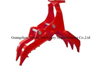 China ISO Mechanical And Hydraulic Wood Log Grapple / Rotating Excavator Clamp for sale