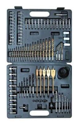 China 101pcs Metal Case Packaging Drill Bit Set with Masonry Drill Bit and SCREWDRIVER BITS for sale