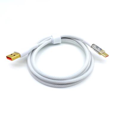 China Witte snellaadbare mannelijke USB A tot C kabel USB C kabel Te koop