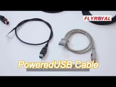 24V Powered USB Cable 24V To Hosiden USB-B Cable Printer