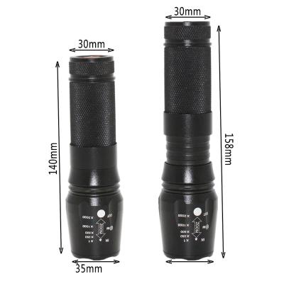 China Torch led flashlight kc aluminum fire t6061 cree led zoom light rechargeable 1000LM led flashlight with XML-T6 Q5 R5 led for sale