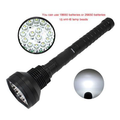 China Shenzhen kechuang camping fire hunting high power led flashlight XML-T6 15000lm tactical flashlight 15 for sale