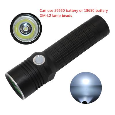 China Portable XM-L2 LED Camping Torch Lighting 18650 26650 Self-defense Waterproof Light Flashlight USB Rechargeable Torch Lamp for sale