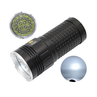 China High Power 18650 Battery USB 18 x T6 LED Projector Flashlight Torch Camping Fast Charging Lamp for sale