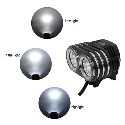 China Cree XM-L U2 LED Bicycle Flashlight 2200 Lumens Mountain Bike Headlight for sale