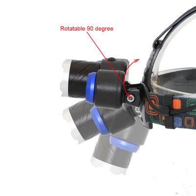 China Camping Camping Led Lamp ABS Materials Bicycle Kids Strobe Lights XPE T6 Double Head Torch With Rechargeable 18650 Battery for sale