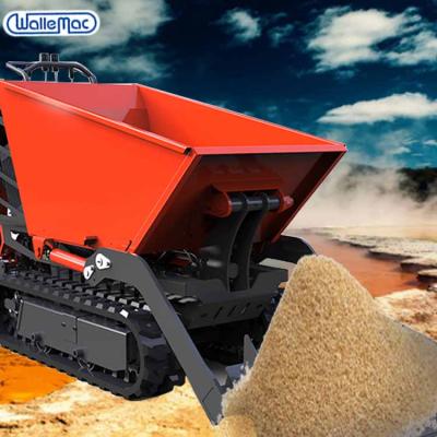 China Mini Wheel Barrow Engineering Dump Truck Electric Construction Tracked Rubber Wheelbarrow Track Unloader Machinery Repair Shops Mini Wheelbarrow for sale