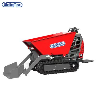 China Heavy Duty Electric Building Material Stores Wheel Barrow Hub Motor Tracked Dump Track Mini Rubber Wheelbarrow Track Dumper Garden for sale