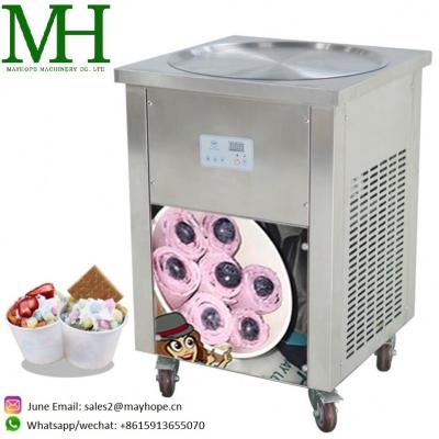 China Ice cream USA ETL 110V fried ice cream stuff machine maker r410 from big pan gold china supplier in snack machine for sale