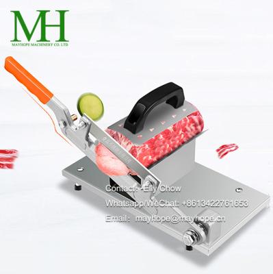 China Kitchen/hotel/restaurant/hot frozen pot shop household meat slicer machine/commercial vegetable machine manual slicer stainless steel barbecue shop for sale