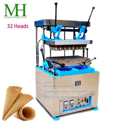 China Snack Factory Automatic Wafer Cone Making Machine Ice Cream Cone Making Machine 32 Molds for sale