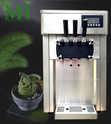 China Mini snack factory unisnow mcdonald serve commercial 3 flavor soft ice cream machine for sale