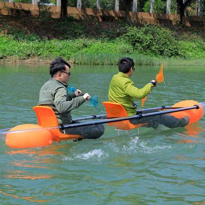 China Factory Wholesale 2 Person Ocean Guided Clear Kayak Transparent With Transparent Seat &Paddle for sale