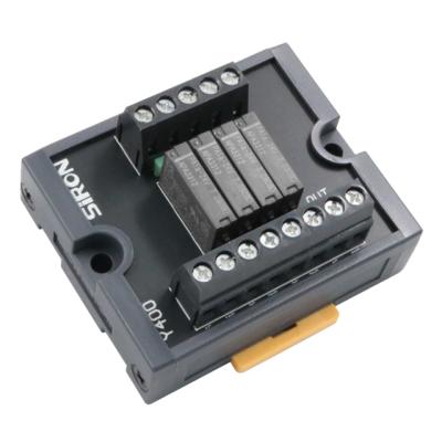 China SiRON Y400 4 Channel DC 24V DIN Rail Terminal Epoxy Current Black 7.5mA Relay Module for sale