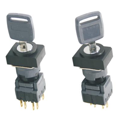 China Silver Tin Oxide Alloy (AgSnO2) SIRON H006-3 16mm 3 Position Plastic Master Switch for sale