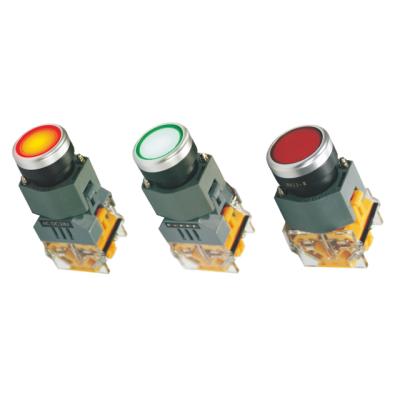 China AC/DC SIRON Series H011~H014 Flat Key Push Button Switch 22mm Push Button With Led Light for sale