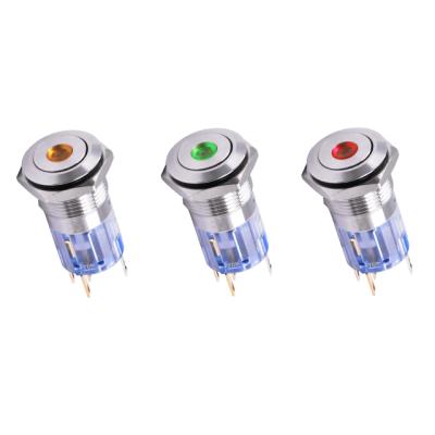 China SIRON H021~ H022 Plug-in Round Metal Push Button Momentary Switches for sale