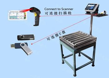 China 300kg 30g RS232 Expandable Motorized Roller Conveyor scale for sale