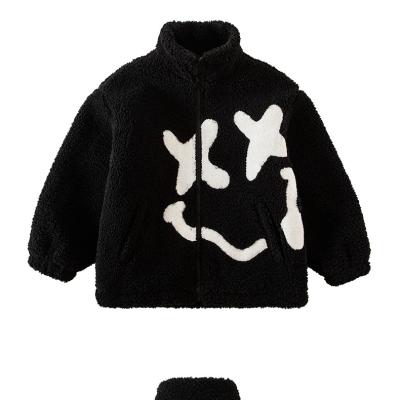 China Kids Clothing Anti-Shrink Velvet Coat Fashionable Jacket Children's Quilting Warm Thick Plush Cotton Jacket Lamb Boys High-necked Plush Jacket for sale