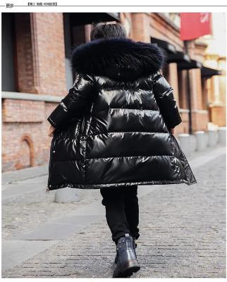 China New Children's Anti-Shrink Down Jacket Baby Boys Mid Length Winter Padded Jacket for sale