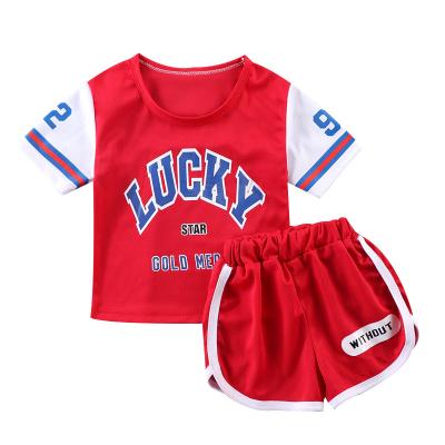 China Boys Anti Shrink Baseball Suit Sleeve Shorts Summer Uniform Breathable Sports Shorts Two Piece Set for sale