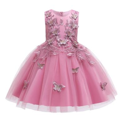 China Anti-static of the new girl's dress butterfly lace children's show dress for sale