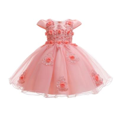 China Baby Birthday Dress Summer Anti-static Modern Bow Tie Lovely Shaggy Yarn Tassles Cute Kids Dresses for sale