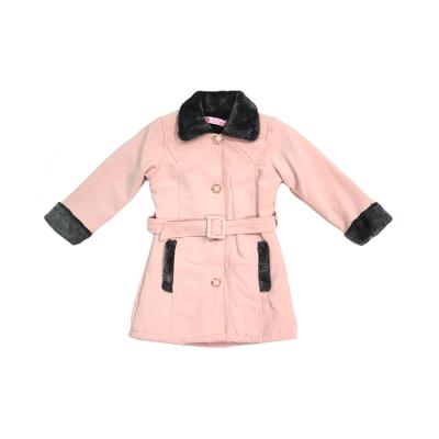 China Newest Comfortable Anti-wrinkle Lambswool Turn-down Collar Fashion Coat Kids Girl Padded Long Warm Coats for sale