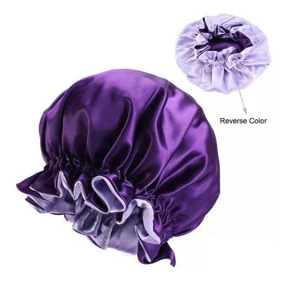 China Large Picture Women Ladies Cowl Fashion Stain Silky Cowl For Lady Sleep Hat Headwrap Hat Hair Wrap for sale