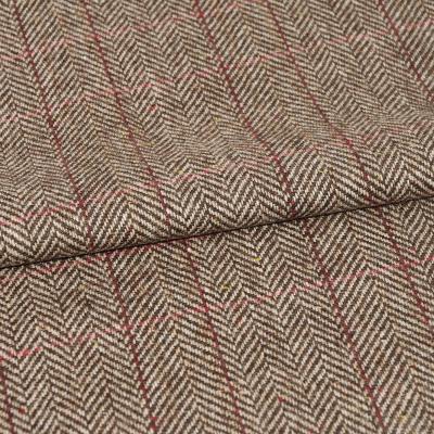 China Wholesale Italy Sustainable High End Quality Woven Herringbone 100 Wool Fabric For Suit for sale