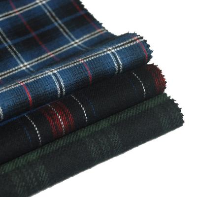 China F-0190 21*21 70*60 150gsm Dark Tartan 100 Cotton Flannel Fabric Shrink-Resistant For Shirt for sale